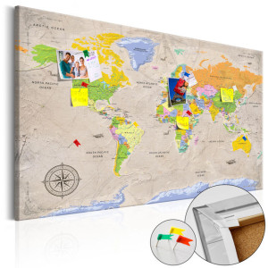 Tablou din plută - Maps: Vintage Style [Cork Map]