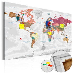 Tablou din plută - Travel Around the World [Cork Map]