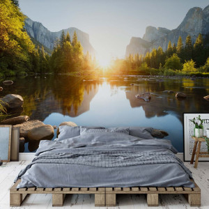 Fototapet - Crisp Mountain Morning
