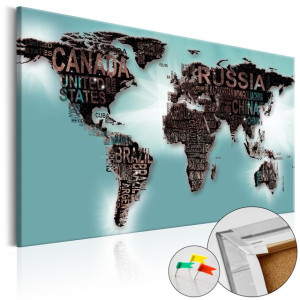 Tablou din plută - Subtlety of the World [Cork Map]