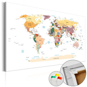 Tablou din plută - World Map [Cork Map]