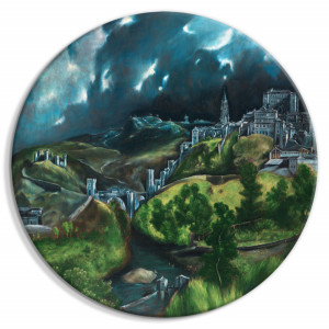Tablou rotund - View of Toledo (El Greco)