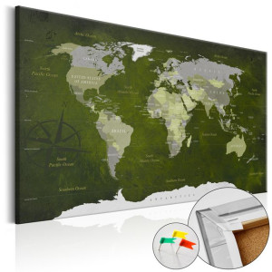 Tablou din plută - Malachite World [Cork Map]