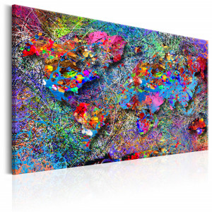 Tablou - Map: Jackson Pollock inspiration