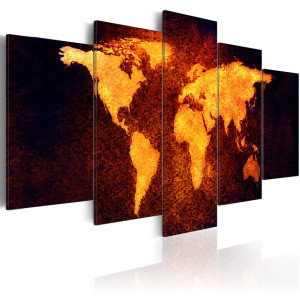 Tablou - Map of the World - Hot lava