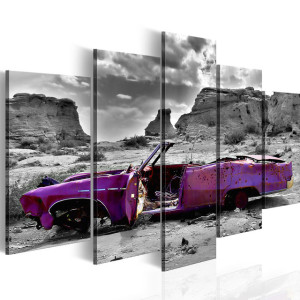 Tablou - Retro car at Colorado Desert - 5 pieces