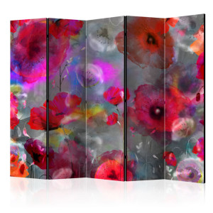 Paravan - Painted Poppies II [Room Dividers]