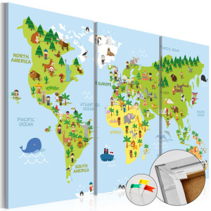 Tablou din plută - Children's World [Cork Map]
