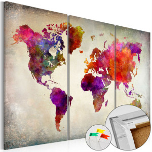 Tablou din plută - Mosaic of Colours [Cork Map]