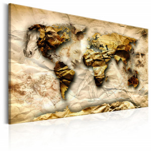 Tablou - Map: Leonardo da Vinci inspiration