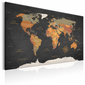 Tablou - World Map: Secrets of the Earth