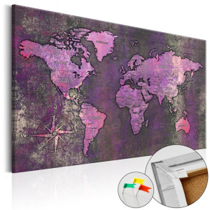 Tablou din plută - Amethyst Map [Cork Map]