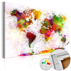 Tablou din plută - Artistic World [Cork Map]