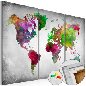 Tablou din plută - Diversity of World [Cork Map]