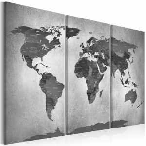 Tablou - Map on Concrete (3 Parts)