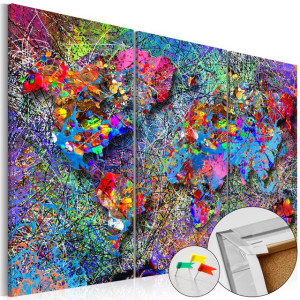 Tablou din plută - Colourful Whirl [Cork Map]
