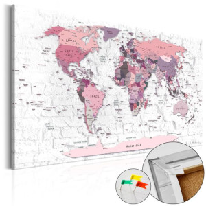 Tablou din plută - Pink Frontiers [Cork Map]