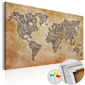 Tablou din plută - Postcards from the World [Cork Map]