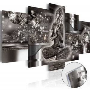 Tablou pe sticlă acrilică - Silver Serenity [Glass]