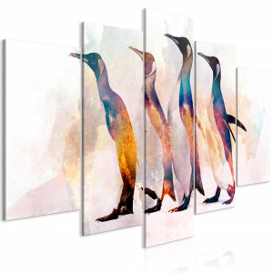 Tablou - Penguin Wandering (5 Parts) Wide