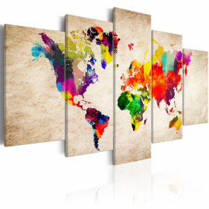 Tablou - World Map: Abstract Fantasy