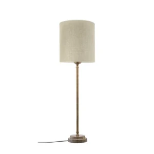 PR Home Kent Bordslampa med Naturfärgad skärm & Mässingfärgad fot 71011x92089 Replace: N/A
