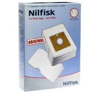 Nilfisk Dammsugarpåsar, syntetfiber, 5st. 82215200 Replace: N/A