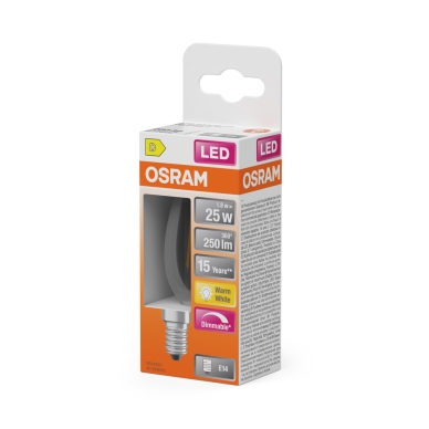 OSRAM LED Kron 25 Dim Klar 1,8W 827 E14 4099854445040 Replace: N/A