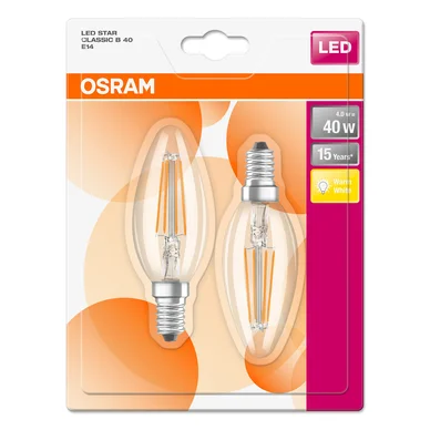 OSRAM Kronlampa E14 LED 4W 2700K 470 lumen 2-pack 4058075815773 Replace: N/A