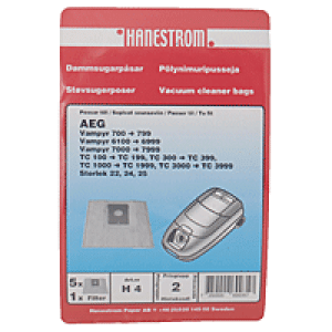 Haneström Dammsugarpåsar, syntetfiber, 5st. DU12063 Replace: N/A