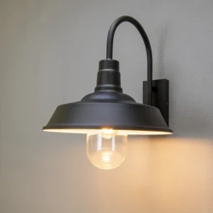 Konstsmide Trapani Vägglampa Svart E27 Glöd Klart glas 7354-750 Replace: N/A