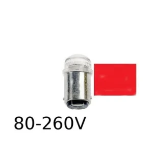 Other Röd LED signallampa T14x30 5lm Ba15d 0,4W 80-260V SE15308026R Replace: N/A