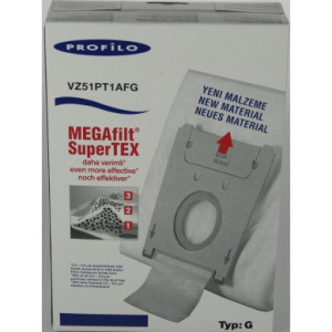 BSH Dammsugarpåsar syntetfiber TYP G VZ51PT1AFG 5 st+mikrofilter 461746 Replace: N/A