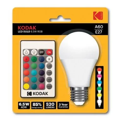 Kodak LED A60 E27 520lm RGB 6.5W 887930418392 Replace: N/A