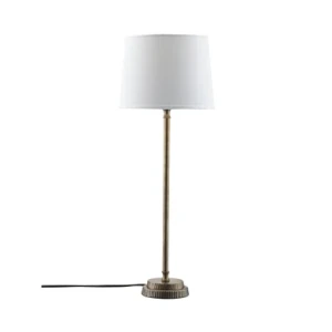 PR Home Kent Bordslampa med Vit skärm & Mässingfärgad fot 71011x420FR01 Replace: N/A