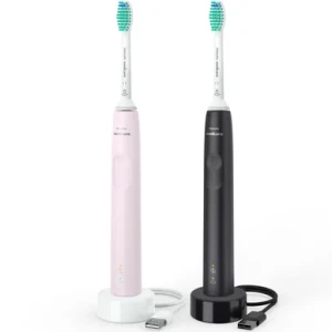 Philips Sonicare 3100 Duo Eltandborstar Svart/Rosa 8710103985693 Replace: N/A