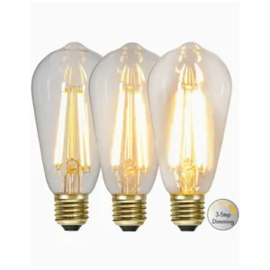 Star Trading Edisonlampa 3-stegs dimbar E27 LED 7W 2100K 700 lumen 354-85 Replace: N/A