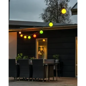 Konstsmide Ljusslinga E27 med 10 LED-lampor, solpanel & fjärrkontroll 4158-500SP Replace: N/A