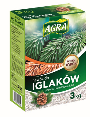 AGRA nawóz do iglaków przeciw brunatnieniu 3 kg