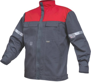 Bluza robocza antystatyczna Piorun SARA szaro - czerwona