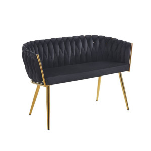 PROMOCJA Sofa velvet czarna SF2-FX (G)