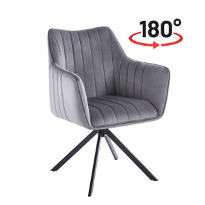 PROMOCJA Krzesło velvet szare K10-FX