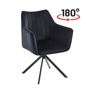 PROMOCJA Krzesło velvet czarne K10-FX