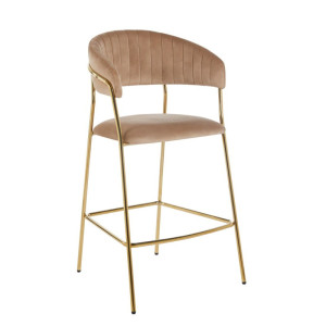 PROMOCJA Hoker velvet cappuccino złoty stelaż H3-FX