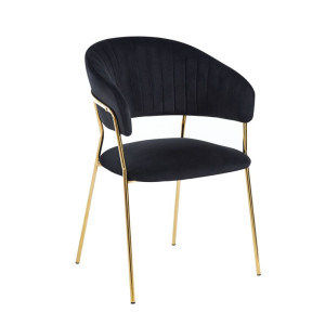 PROMOCJA Krzesło velvet czarne K4-FX