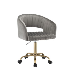 PROMOCJA Fotel obrotowy velvet szary FB7-FX