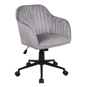 PROMOCJA Fotel obrotowy velvet szary FB1-FX