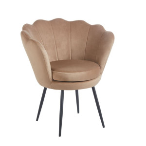 PROMOCJA Fotel velvet cappuccino /nogi czarne/ FR1-FX