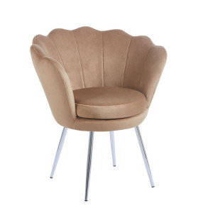 PROMOCJA Fotel velvet cappuccino /nogi srebrne/ FR1-FX