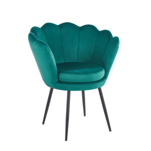 PROMOCJA Fotel velvet zielony /nogi czarne/ FR1-FX